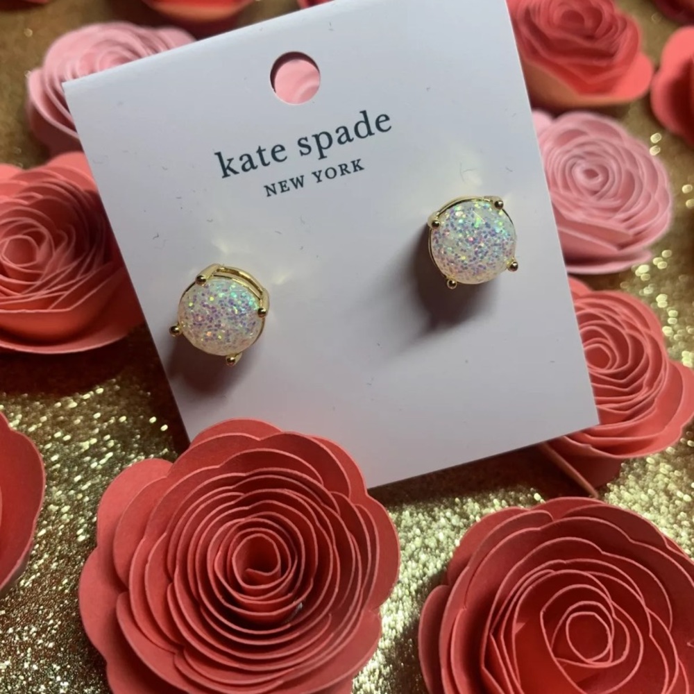 NWT Kate spade opal glitter rise and shine studs